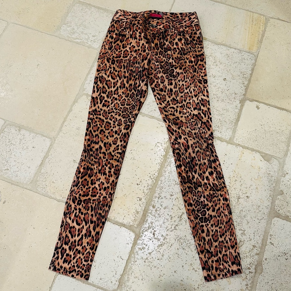 Alice & Olivia leopard print skinny jeans size 2